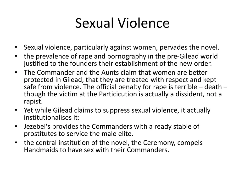 sexual violence