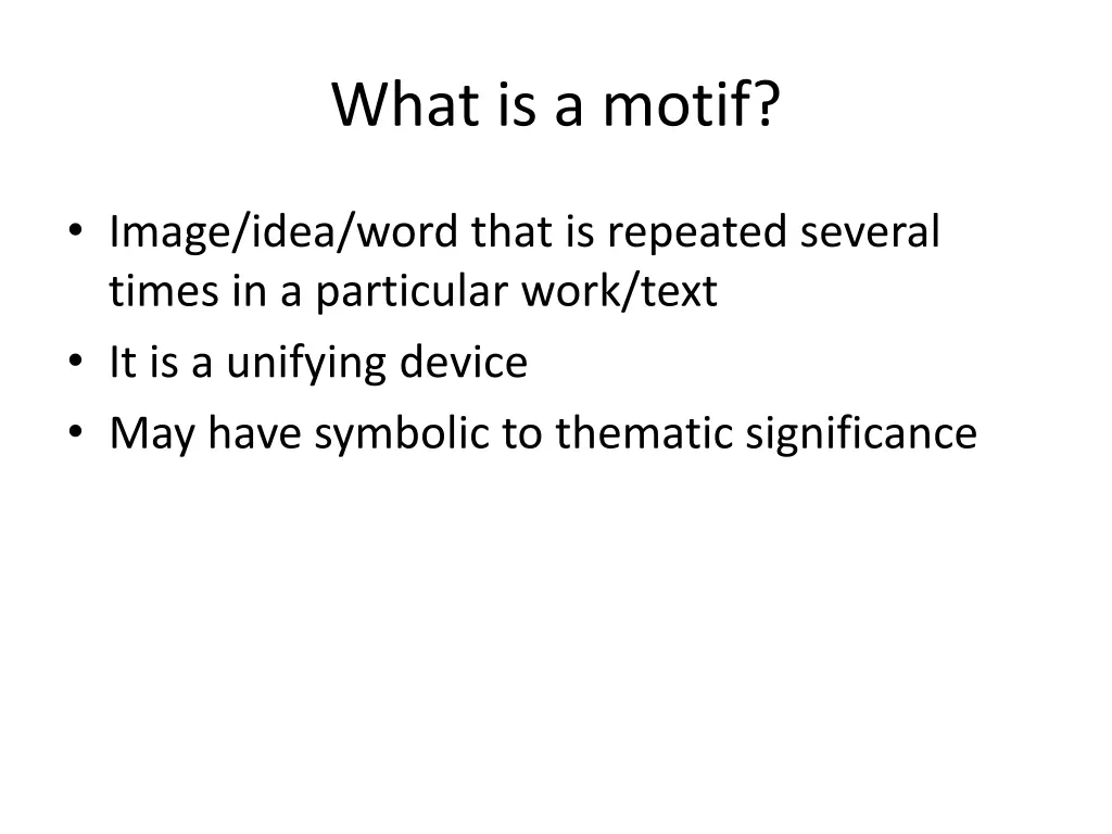 what is a motif