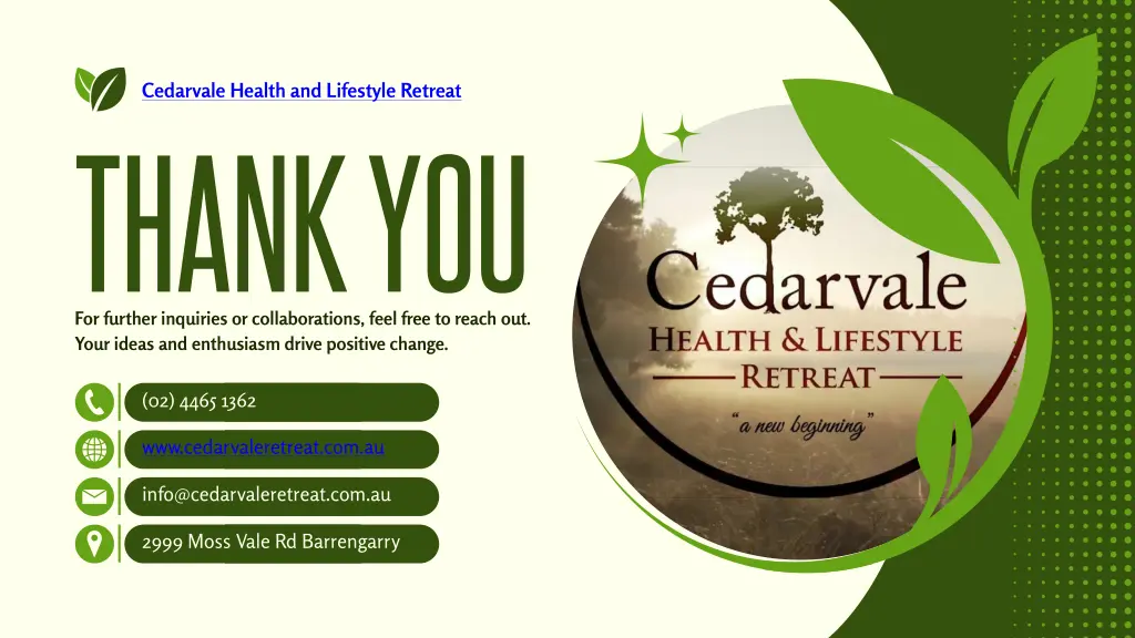 cedarvale health and lifestyle retreat