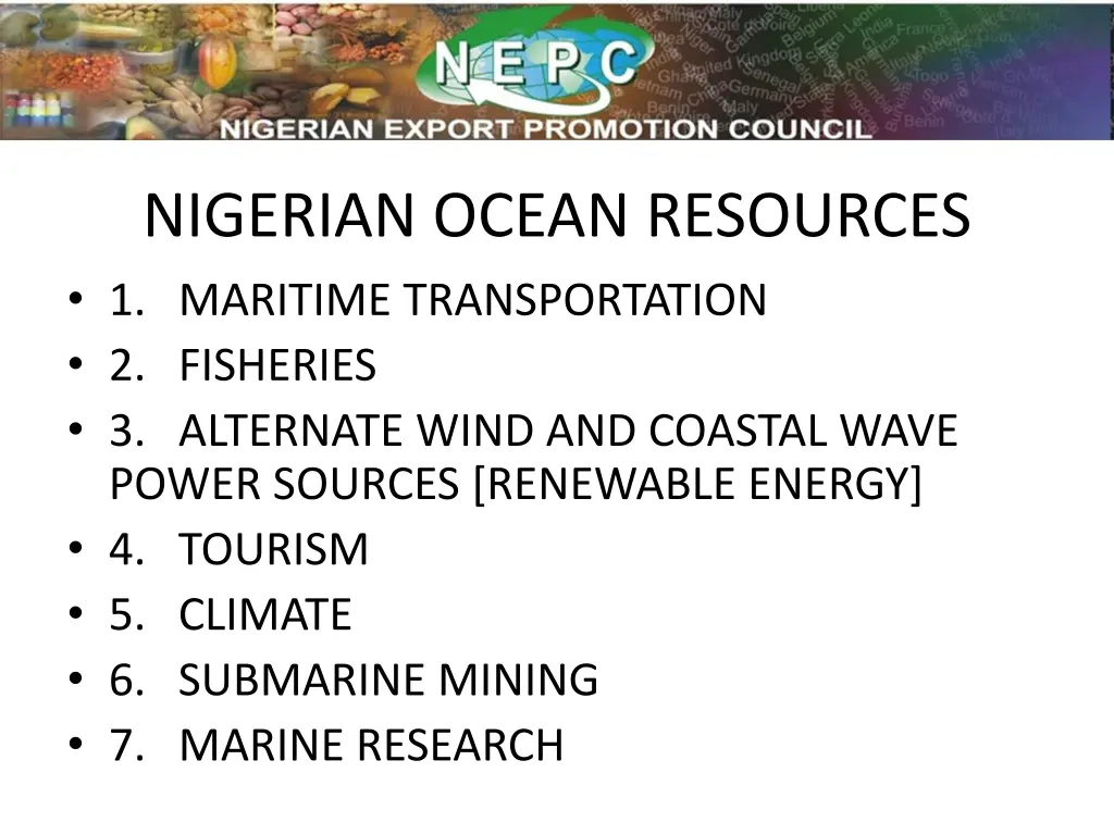 nigerian ocean resources 1 maritime