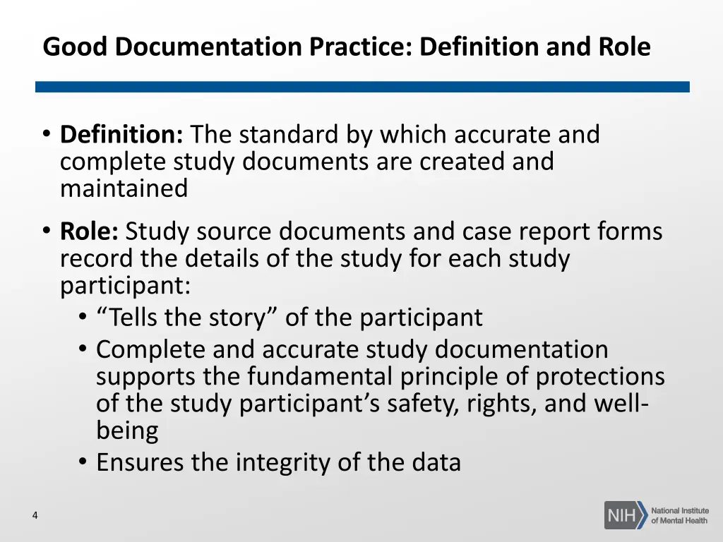 good documentation practice definition and role