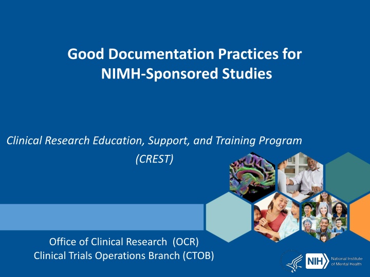 good documentation practices for nimh sponsored