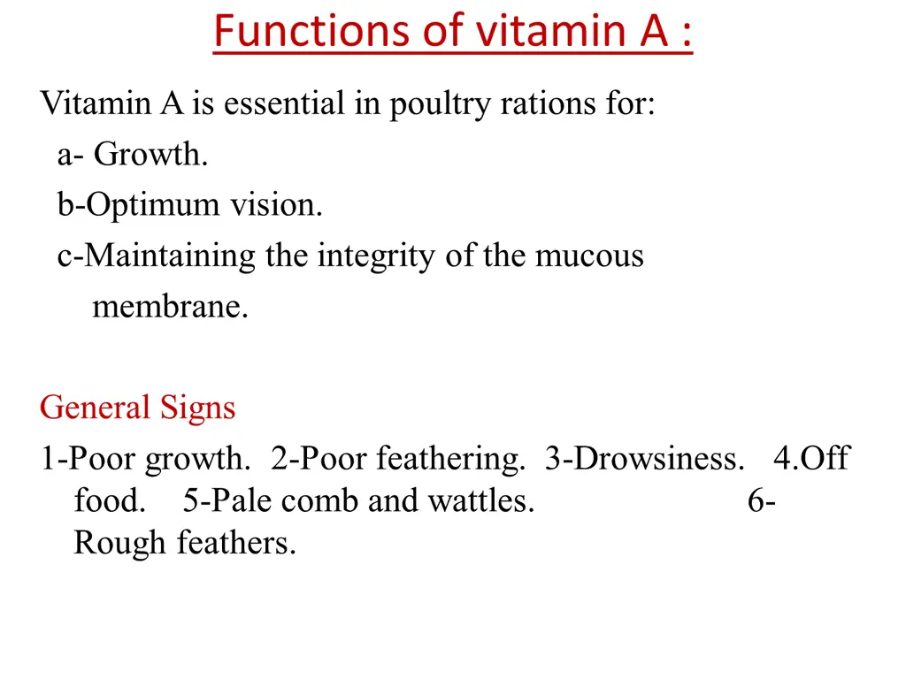 functions of vitamin a