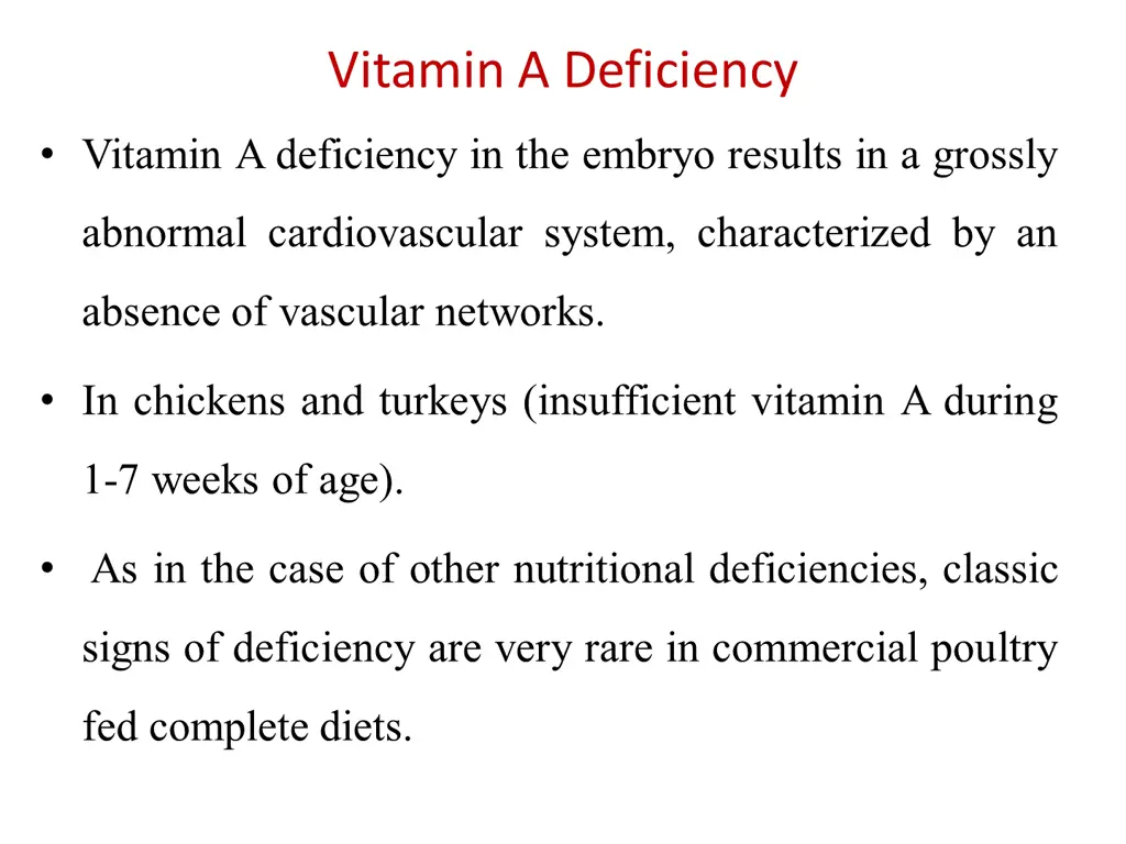 vitamin a deficiency