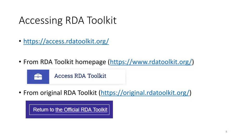 accessing rda toolkit