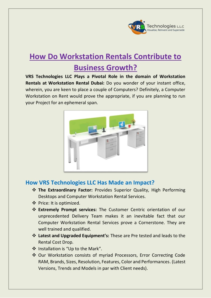 how do workstation rentals contribute to business