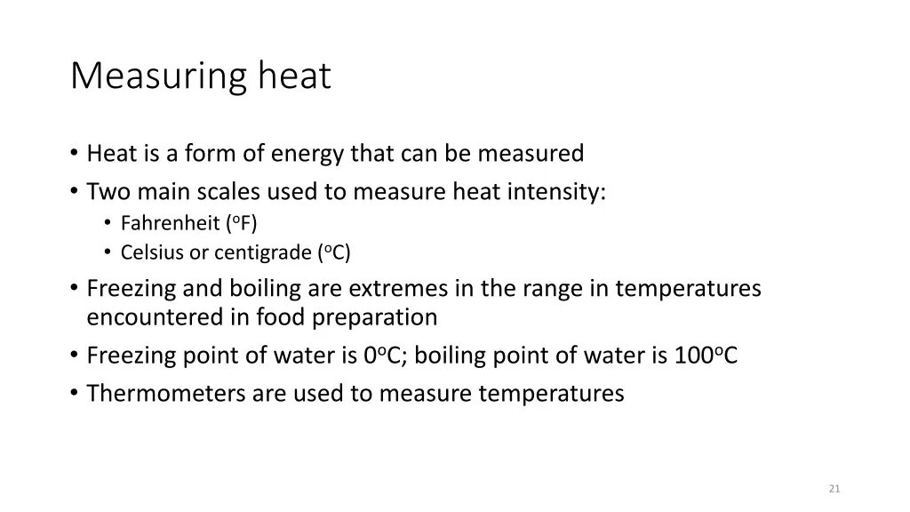 measuring heat