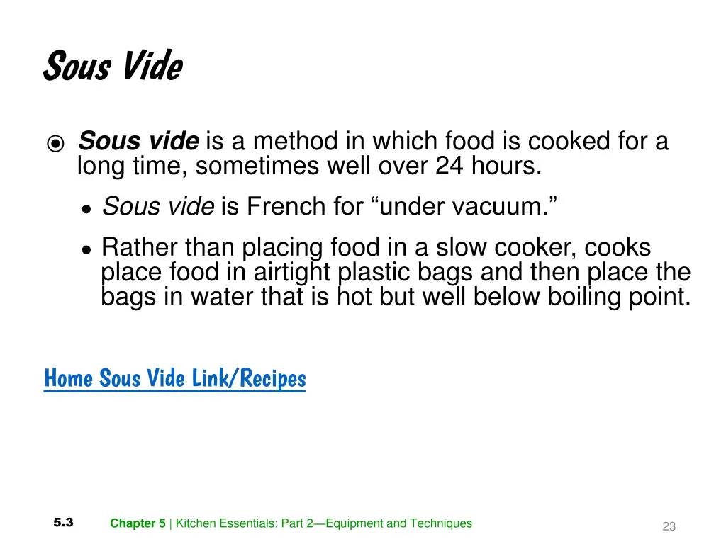 sous vide