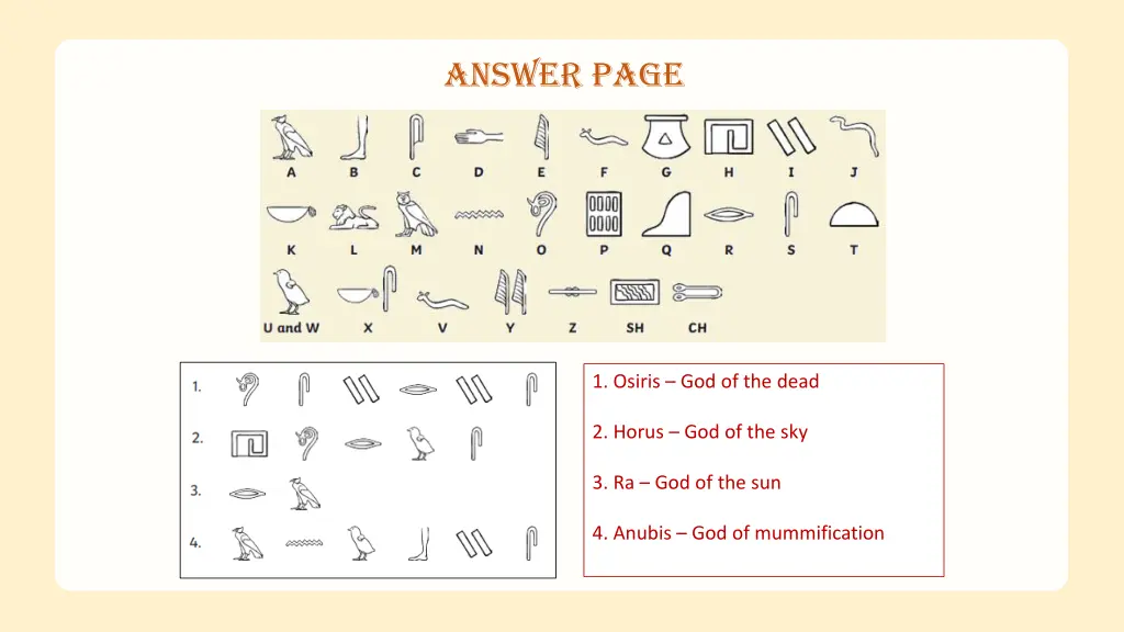 answer page