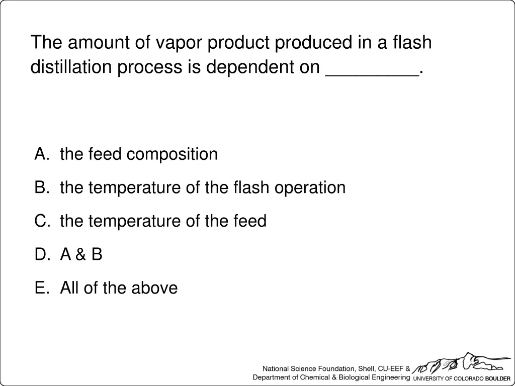 the amount of vapor product produced in a flash