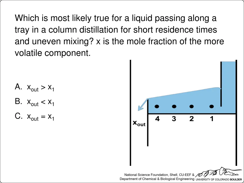 which is most likely true for a liquid passing