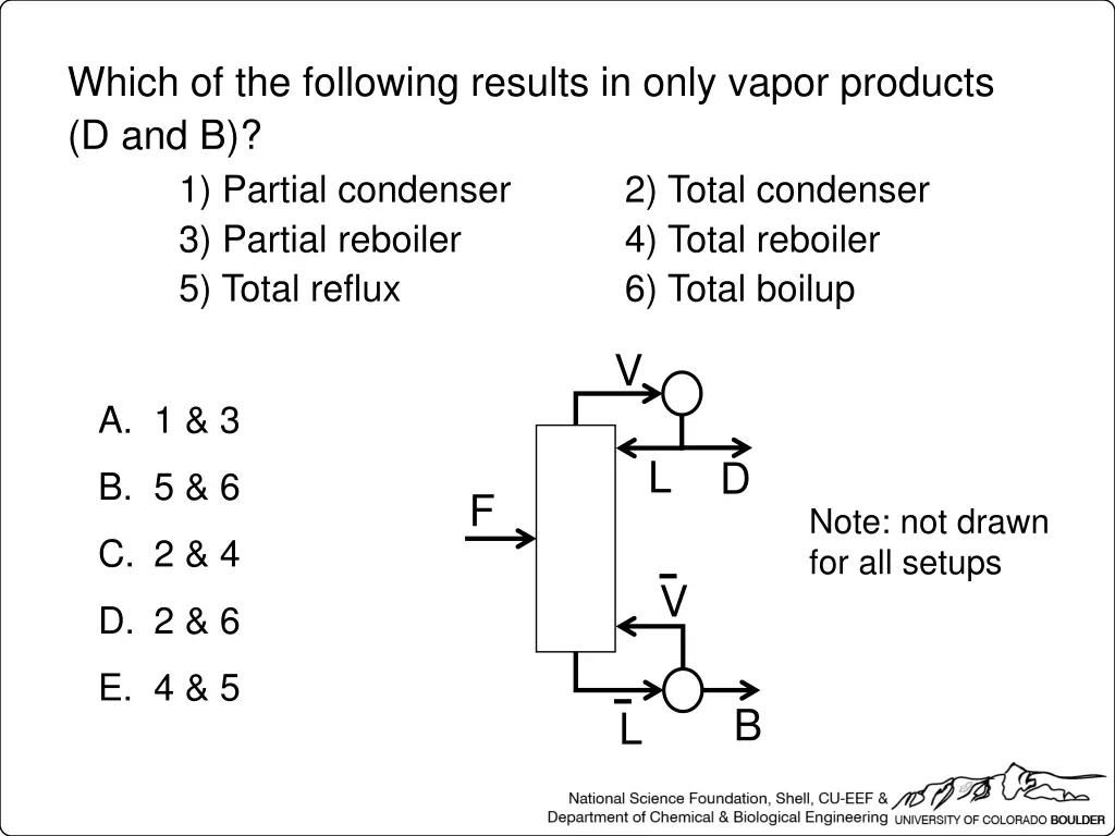 which of the following results in only vapor