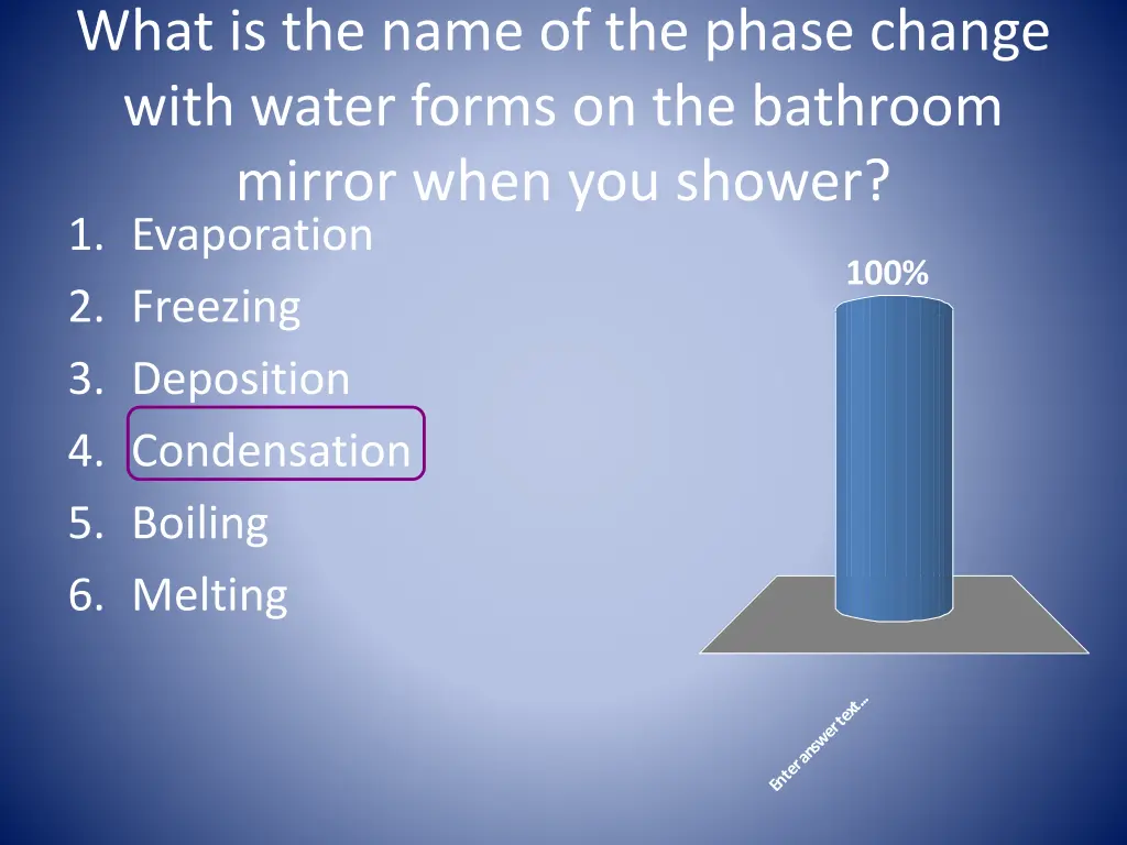 what is the name of the phase change with water