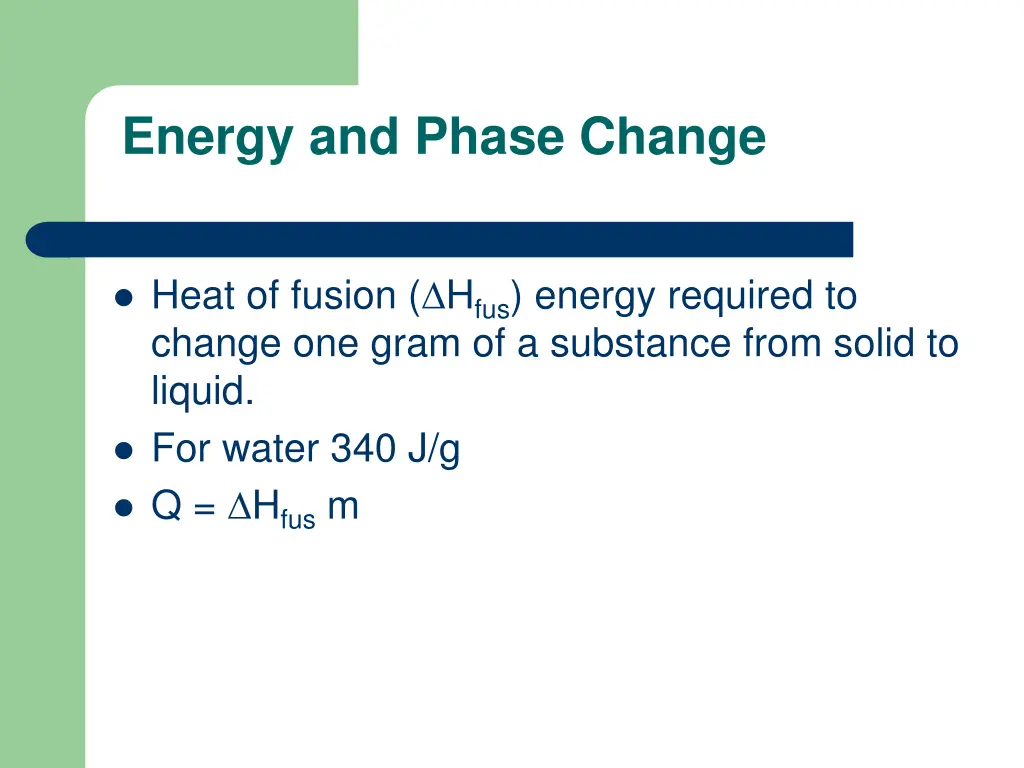 energy and phase change