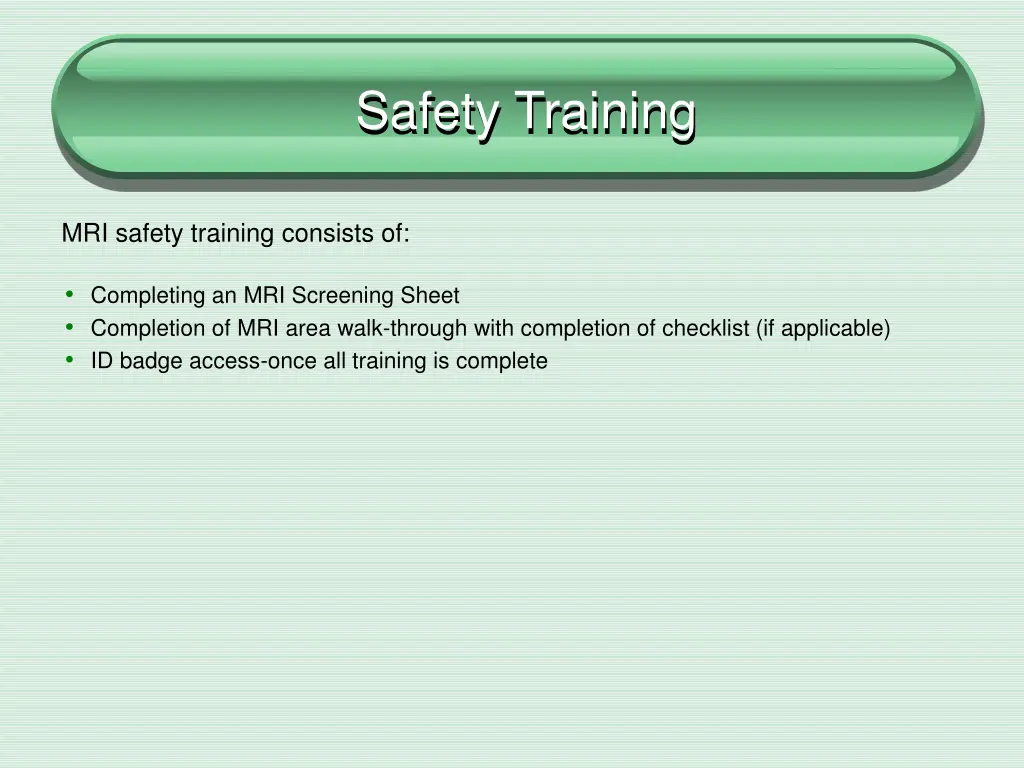 safety training