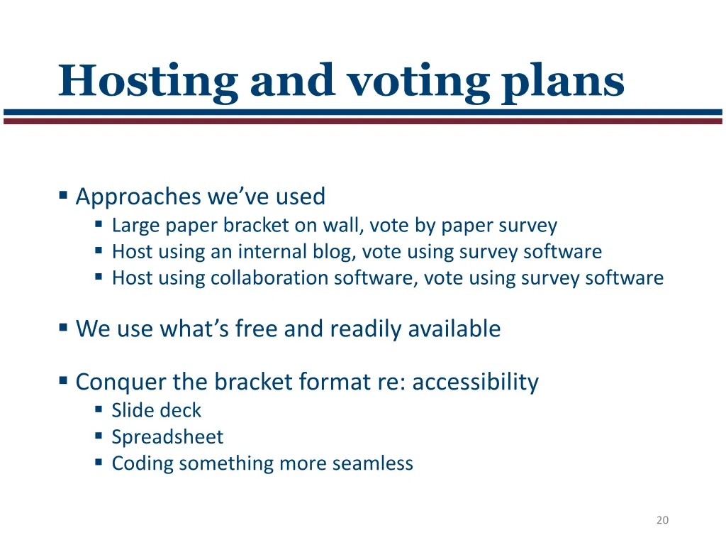 hosting and voting plans