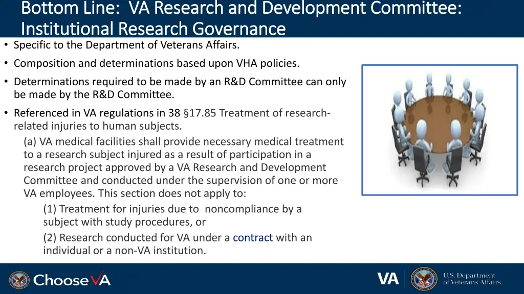 bottom line va research and development committee