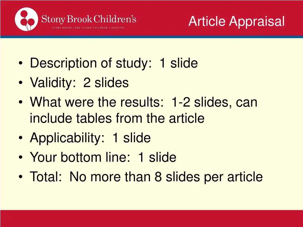 article appraisal