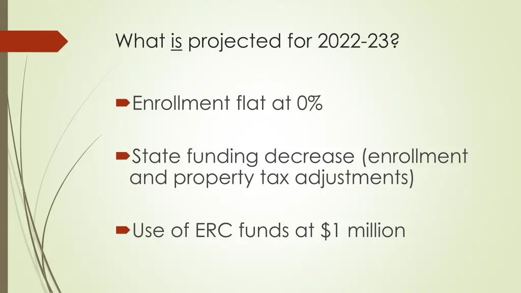 what is projected for 2022 23