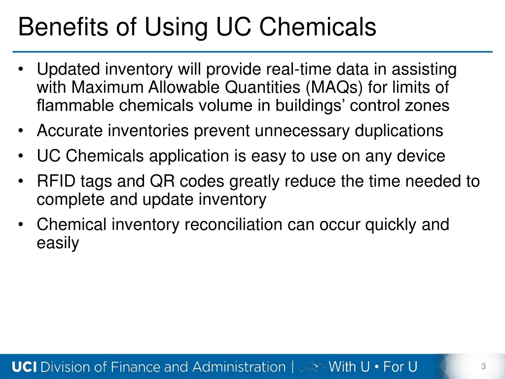 benefits of using uc chemicals