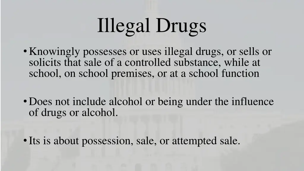 illegal drugs