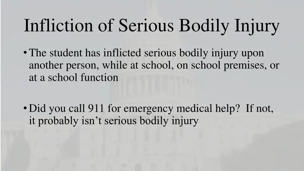 infliction of serious bodily injury