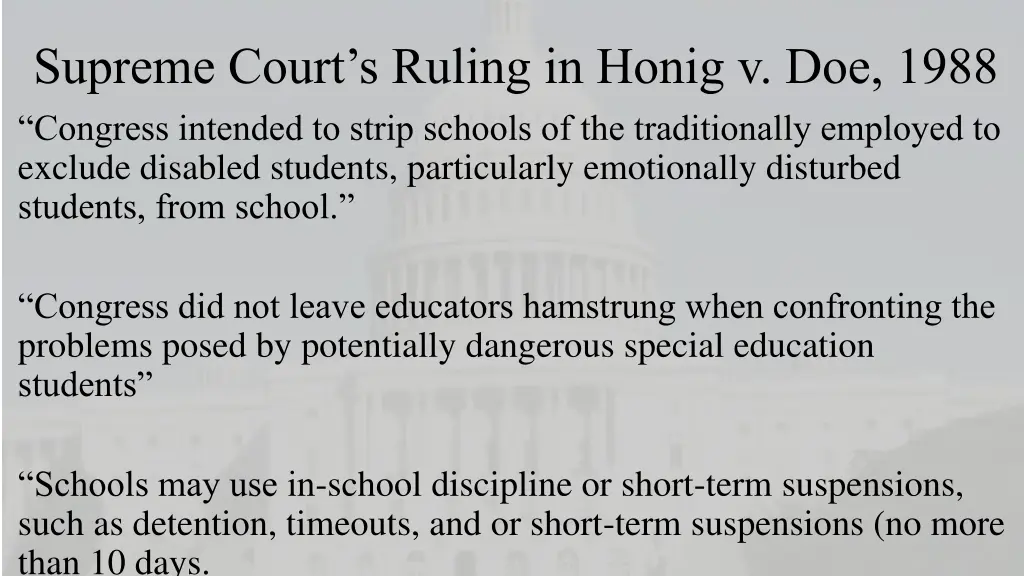 supreme court s ruling in honig v doe 1988