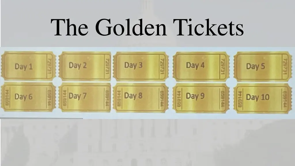 the golden tickets