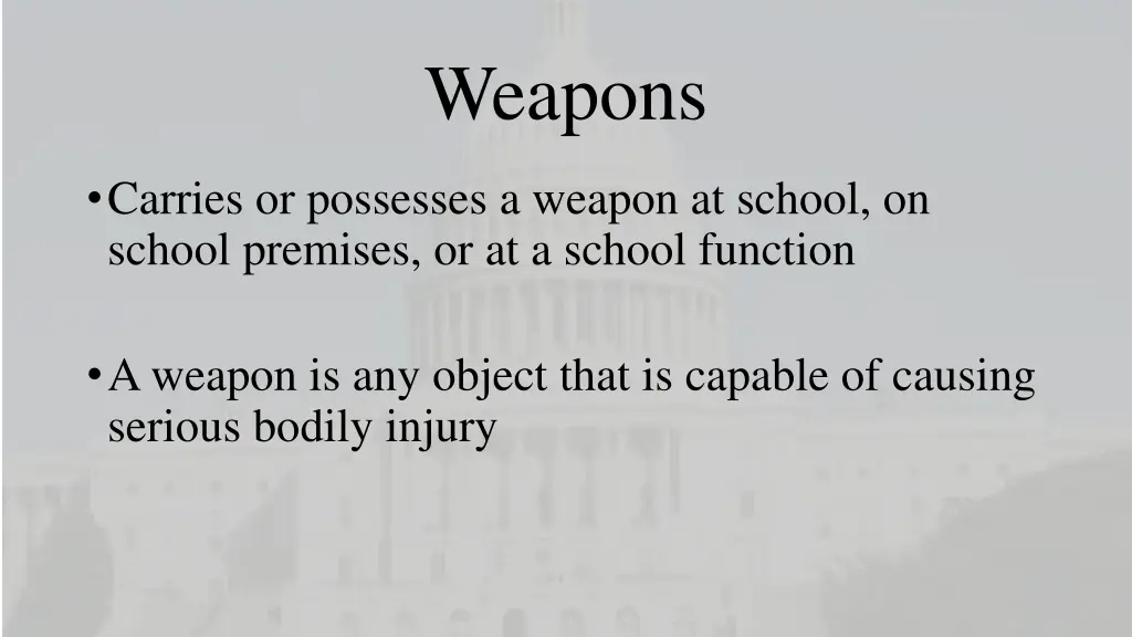 weapons