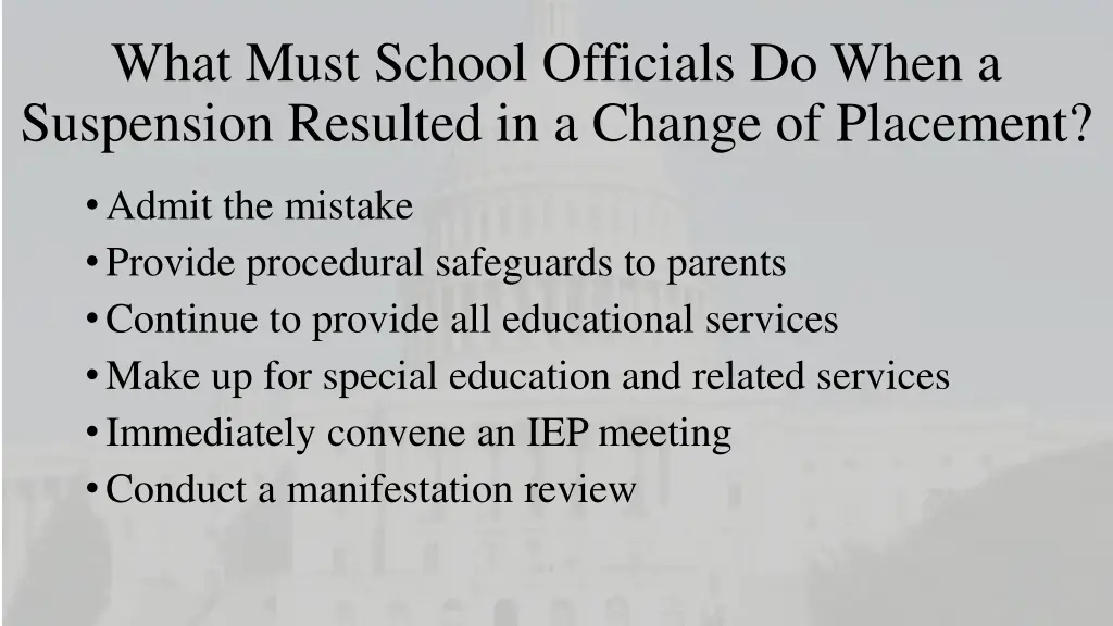 what must school officials do when a suspension