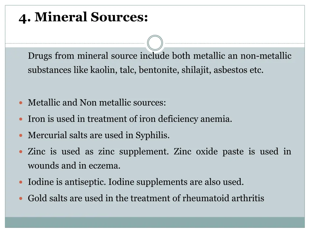 4 mineral sources