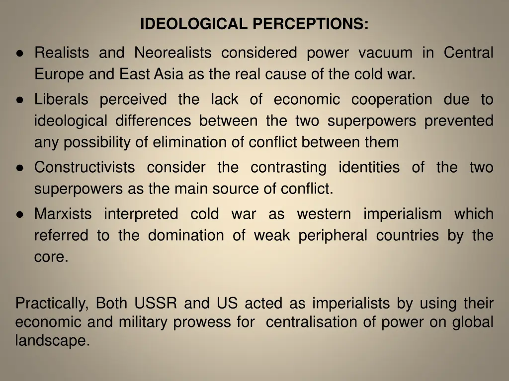 ideological perceptions