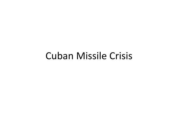 cuban missile crisis