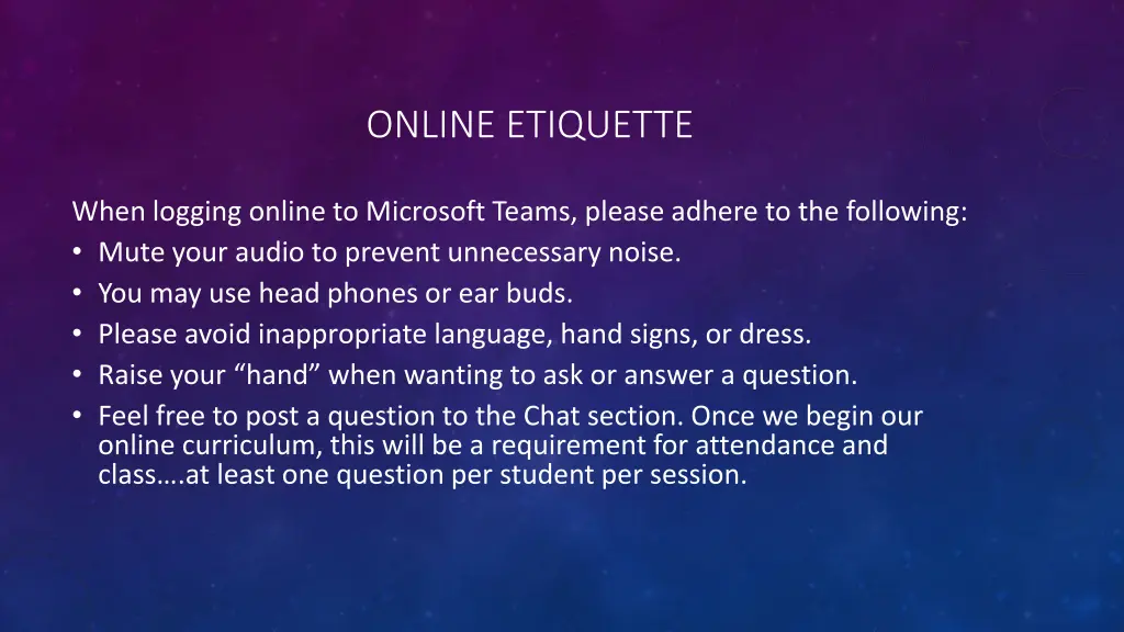 online etiquette