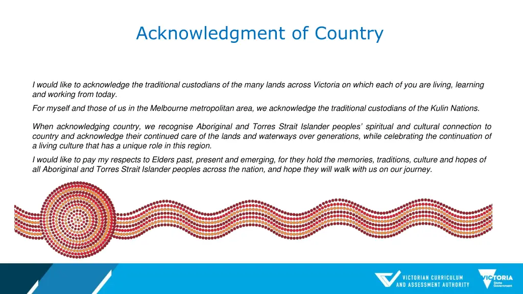 acknowledgment of country