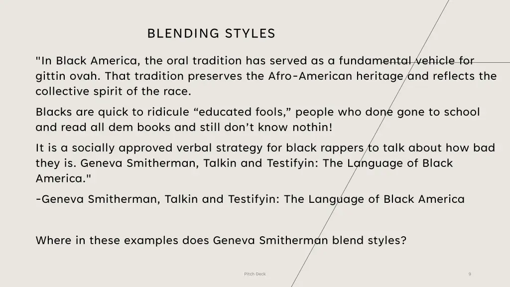 blending styles 1