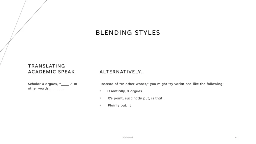 blending styles