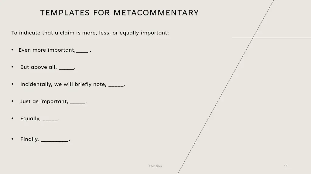 templates for metacommentary 2