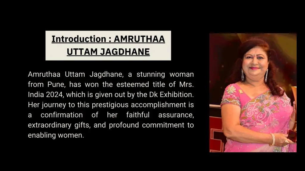 introduction amruthaa uttam jagdhane