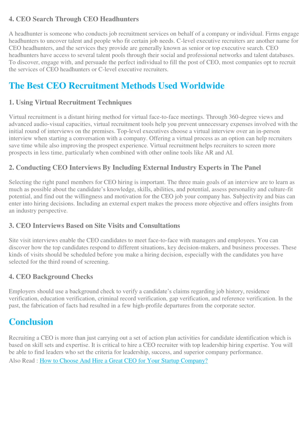 4 ceo search through ceo headhunters