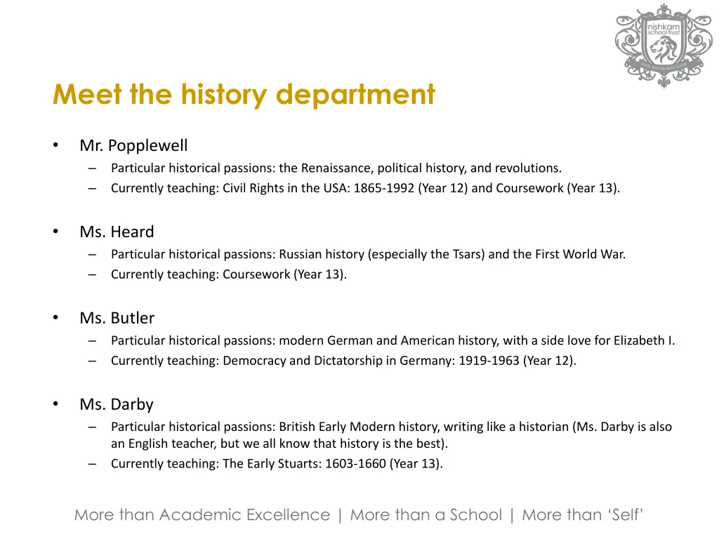 meet the history department