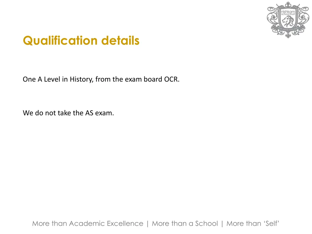 qualification details