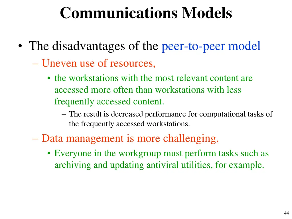 communications models 2