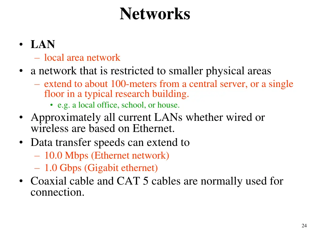 networks 12