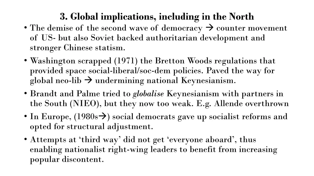 3 global implications including in the north