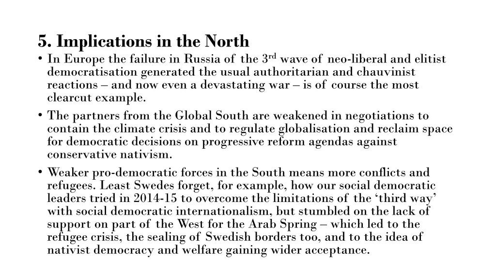 5 implications in the north in europe the failure