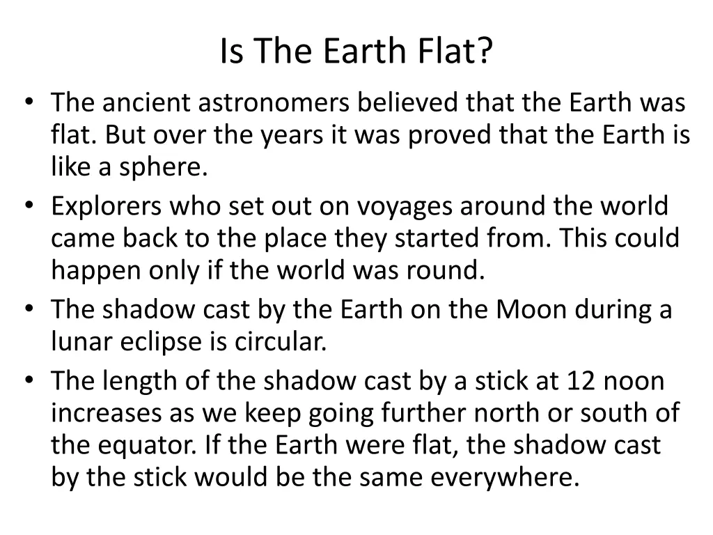 is the earth flat