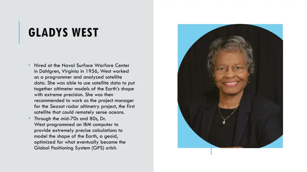 gladys west