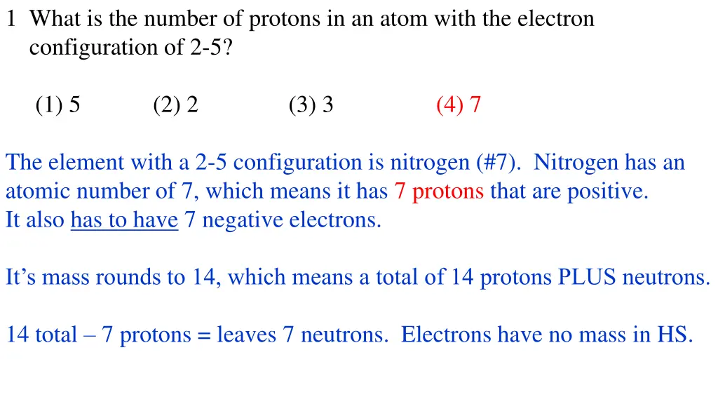 1 what is the number of protons in an atom with 1