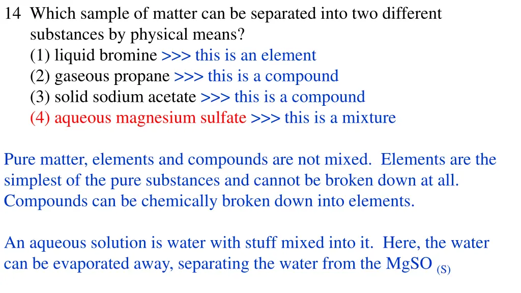 14 which sample of matter can be separated into 1